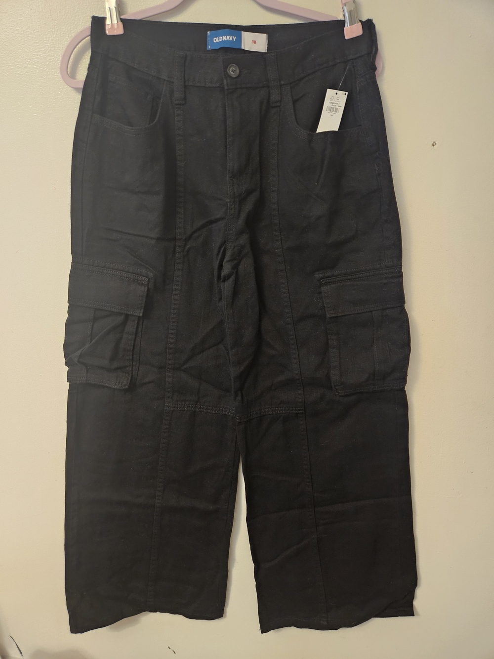 Old Navy NWT Black Wide Leg Cargo Pants